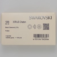 スワロフスキー・クリスタル 1088　ss39　ブラックダイアモンド